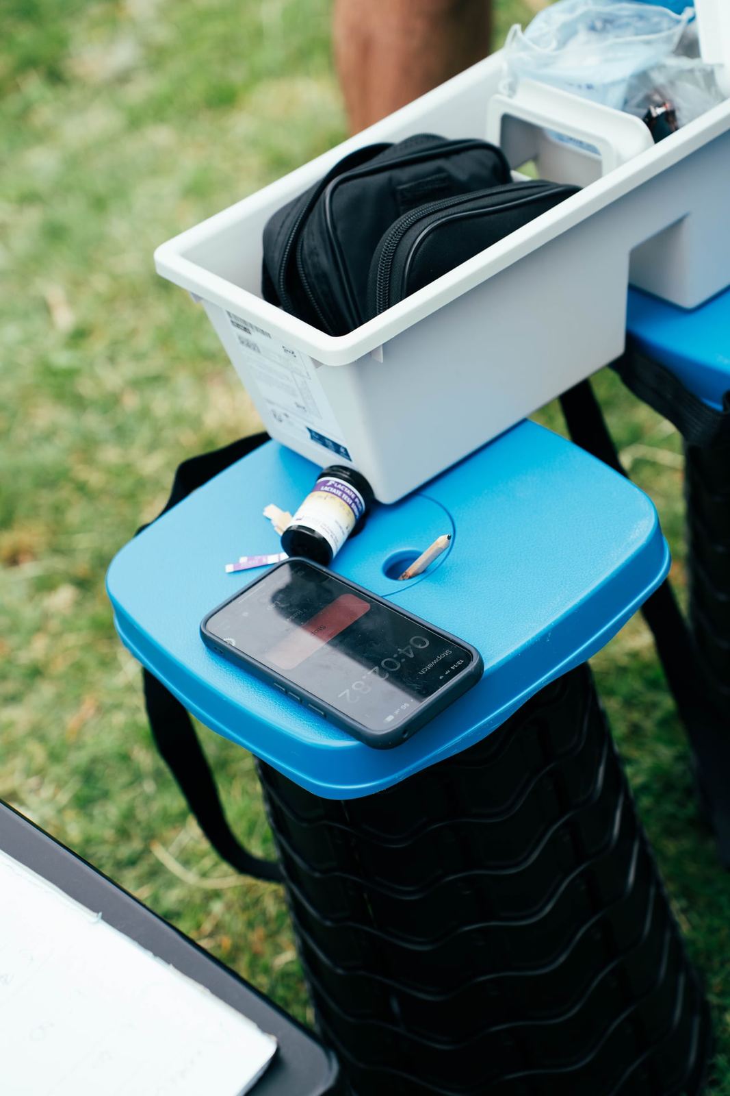 Testing kit used to measure pacing and thresholds